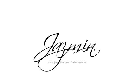 tatuaje con el nombre jazmin|Tatuajes jazmin nombre